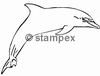 diving stamps motif 3320 - Dolphin