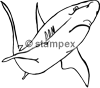 diving stamps motif 3393 - Shark