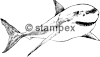 Le tampon encreur motif 3395 - Requin