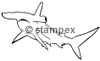 diving stamps motif 3399 - Shark