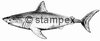 Le tampon encreur motif 3404 - Requin