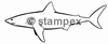 Le tampon encreur motif 3412 - Requin