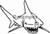 diving stamps motif 3413 - Shark