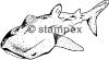 Le tampon encreur motif 3416b - Requin