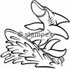Le tampon encreur motif 3417 - Requin