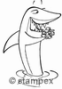 diving stamps motif 3419 - Shark