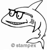 Le tampon encreur motif 3428 - Requin