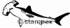 diving stamps motif 3430 - Shark