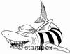 diving stamps motif 3436 - Shark