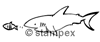 diving stamps motif 3440 - Shark