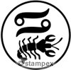 Le tampon encreur motif 7807 - Ecrevisse, Crabe, Homard