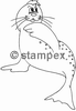 diving stamps motif 7458 - Penguin, Seal, Manatee