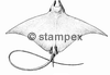 diving stamps motif 3605 - Ray/Skate