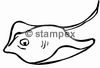 diving stamps motif 3613 - Ray/Skate