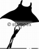 diving stamps motif 3620 - Ray/Skate