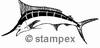 Le tampon encreur motif 3025 - Poisson épée, Marlin
