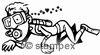 diving stamps motif 2309 - Diver, Comic