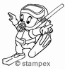 diving stamps motif 2332 - Diver, Comic