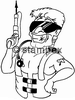Le tampon encreur motif 2342 - Plongeur, Comics