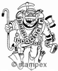 Le tampon encreur motif 2350 - Plongeur, Comics