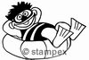 diving stamps motif 2356 - Diver, Comic