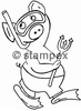 diving stamps motif 2545a - Comics, Animals