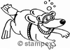 diving stamps motif 2557 - Comics, Animals