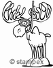 diving stamps motif 2606 - Moose/Elk
