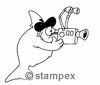 diving stamps motif 3451 - Haiopeis (shark comics)