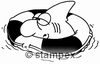 Le tampon encreur motif 3464 - Haiopeis (requin comics)