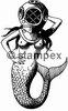 diving stamps motif 2340 - Neptune, Mermaid