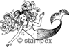 diving stamps motif 2372 - Neptune, Mermaid
