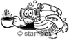 diving stamps motif 7549 - Turtle