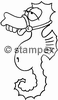 Le tampon encreur motif 7601a - Hippocampe