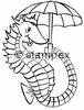 Le tampon encreur motif 7605 - Hippocampe