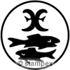 Le tampon encreur motif 7803 - Signes du zodiaque